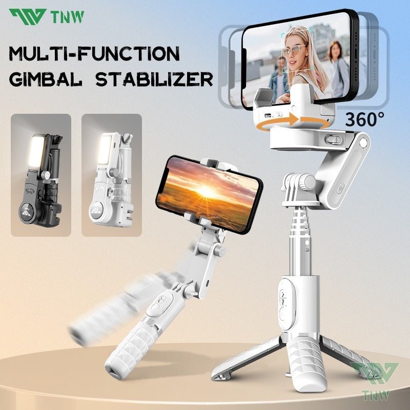 TNW Q18 4in1 Tripod Gimbal stabilizer 360° Rotation Tripod with Face/Object Tracking For Phone Video