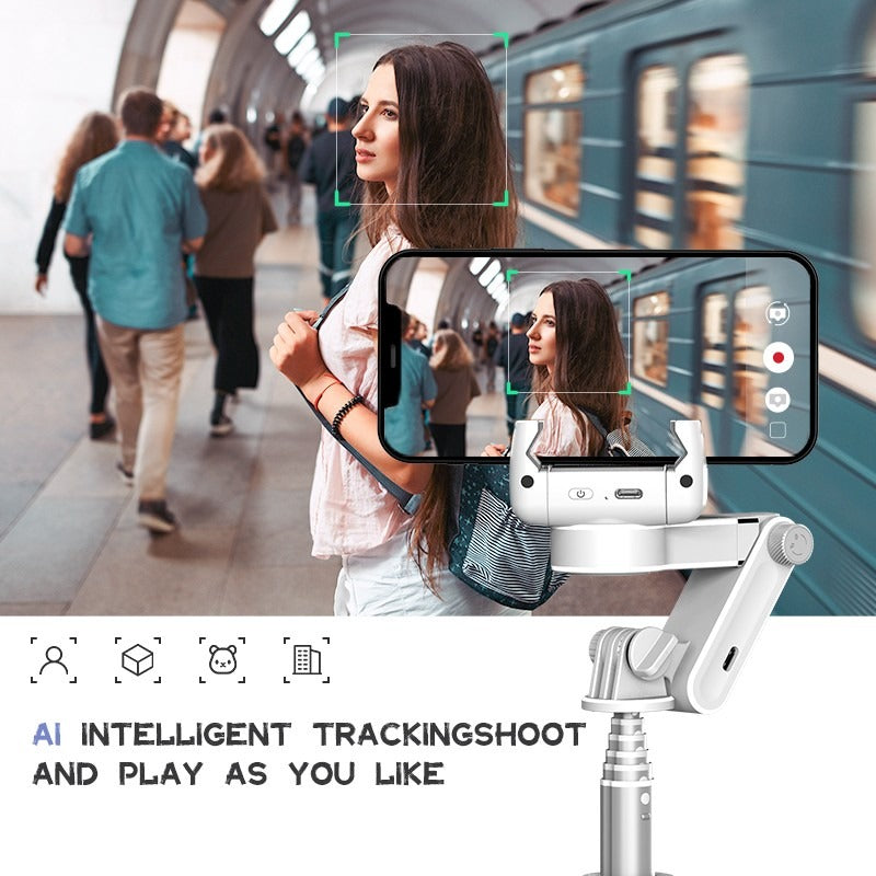 TNW Q18 4in1 Tripod Gimbal stabilizer 360° Rotation Tripod with Face/Object Tracking For Phone Video