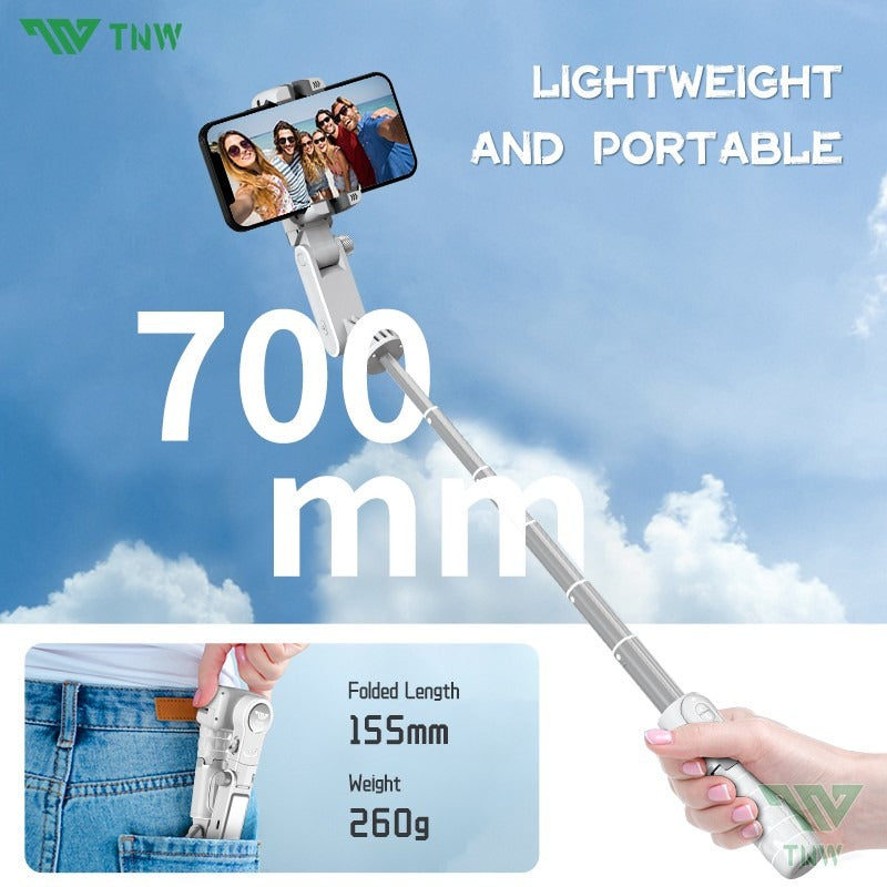 TNW Q18 4in1 Tripod Gimbal stabilizer 360° Rotation Tripod with Face/Object Tracking For Phone Video
